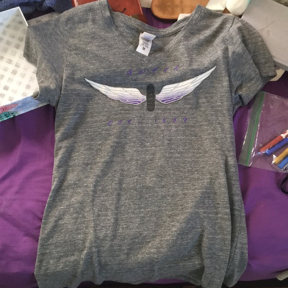Grey and purple tshirt